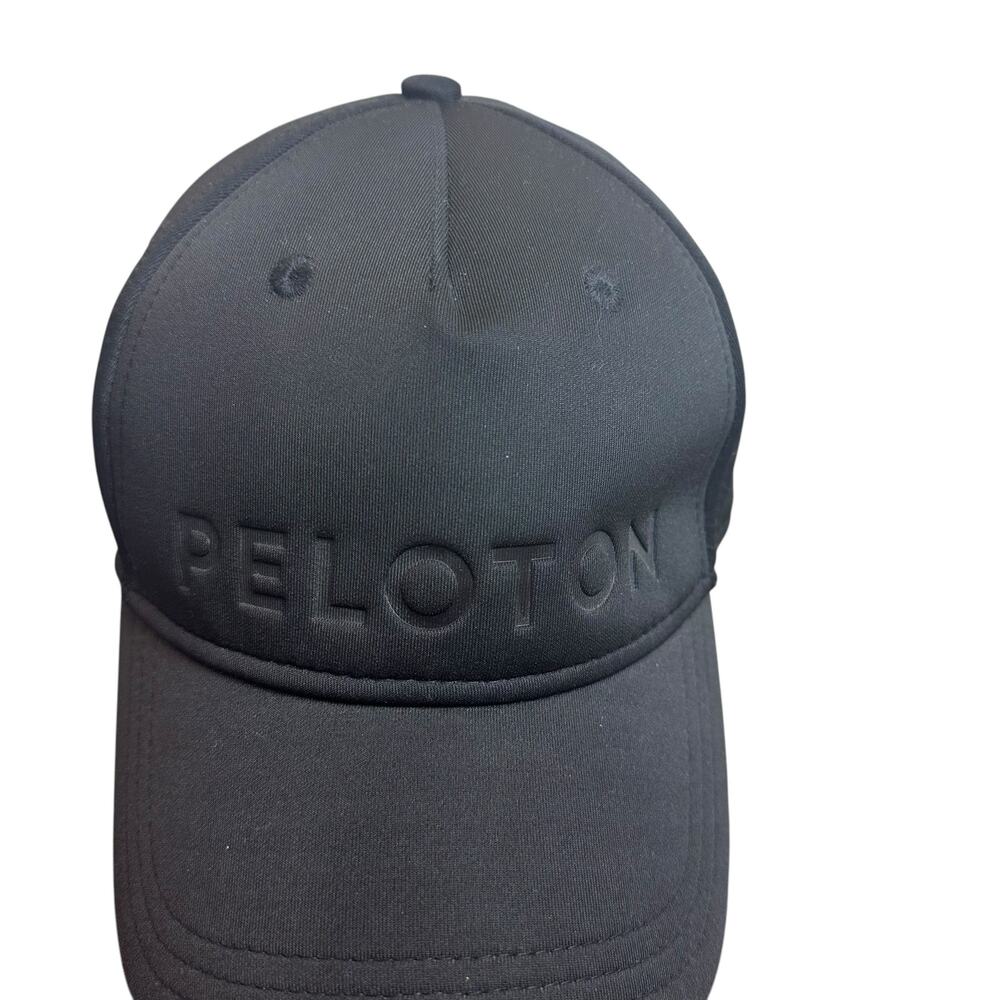 Peloton Black Adjustable Red Strap Baseball Cap O… - image 3